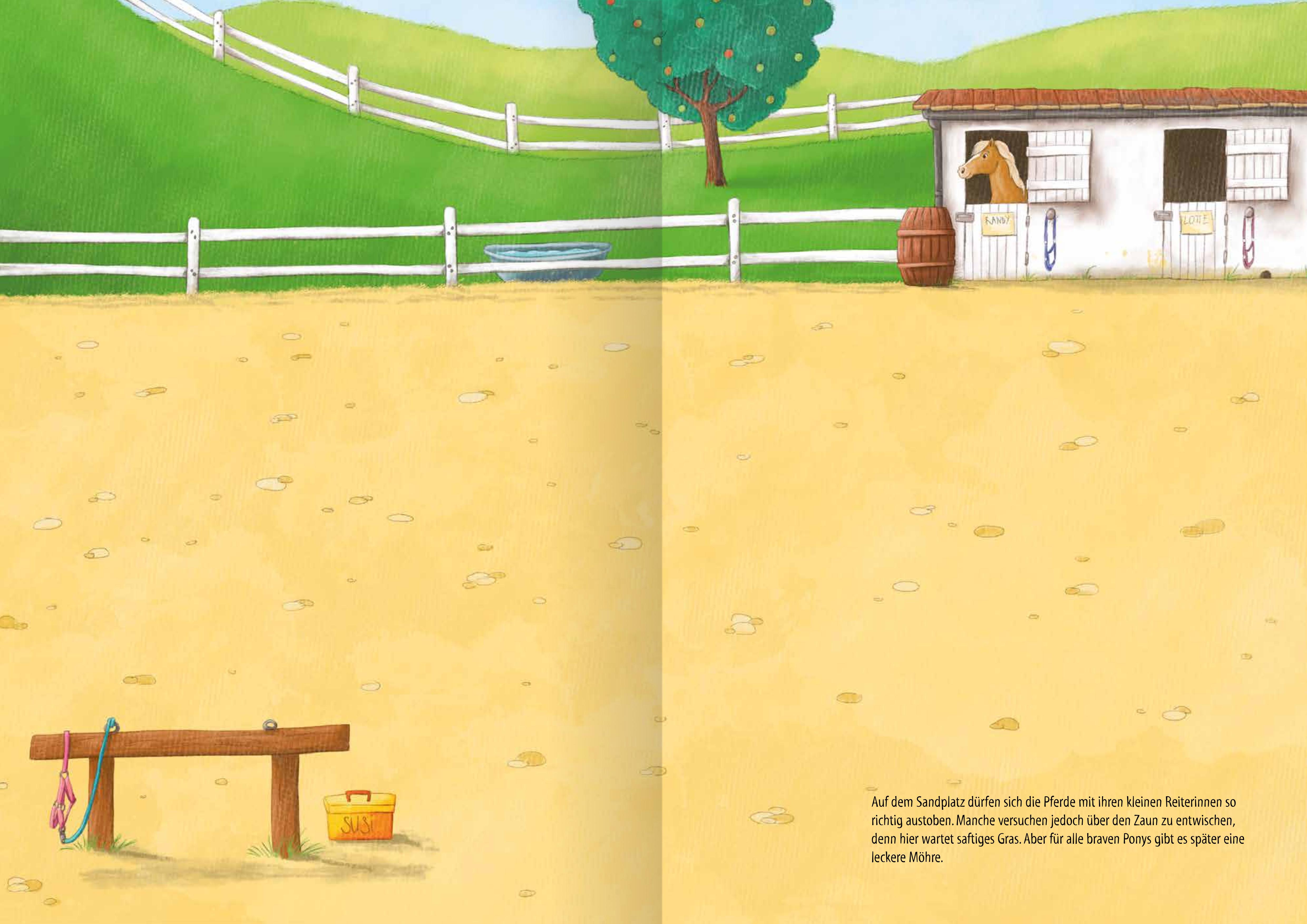 Beispielinhalt (Bild) Mein Stickeralbum Pferde