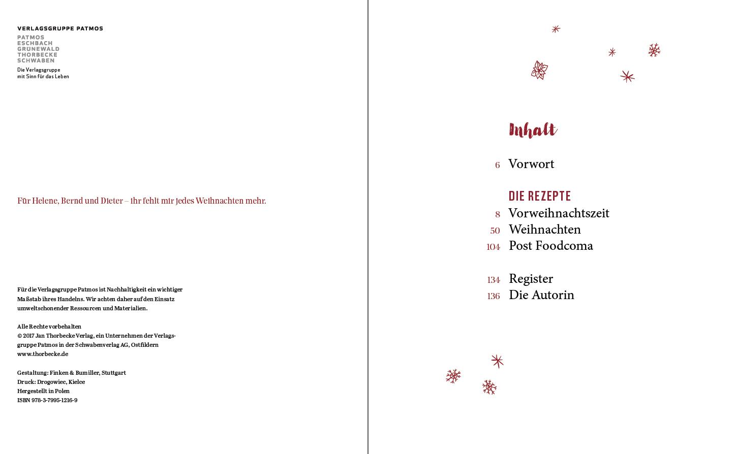 Beispielinhalt (Bild) Weihnachten vegetarisch