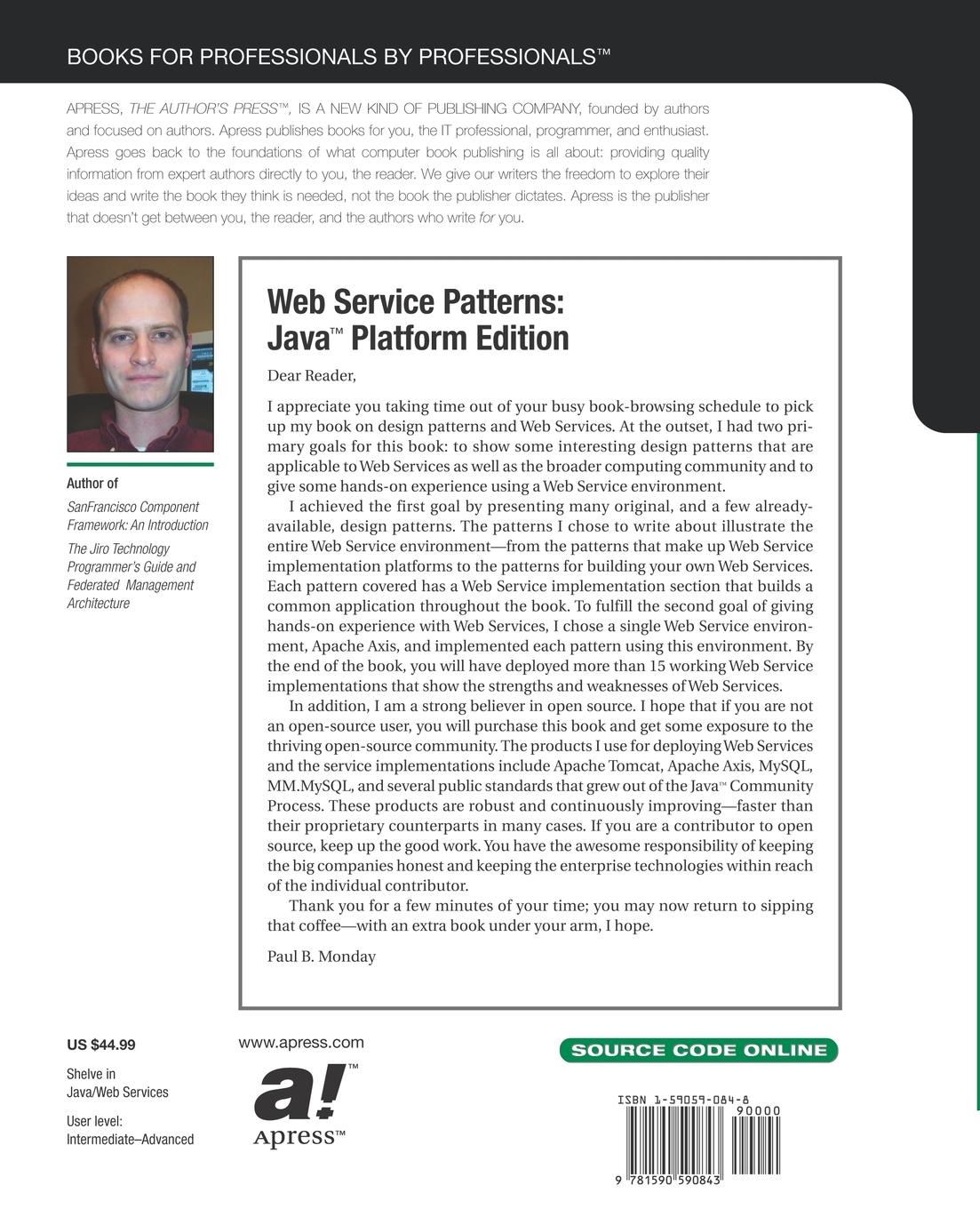 Rückseitencover Web Service Patterns