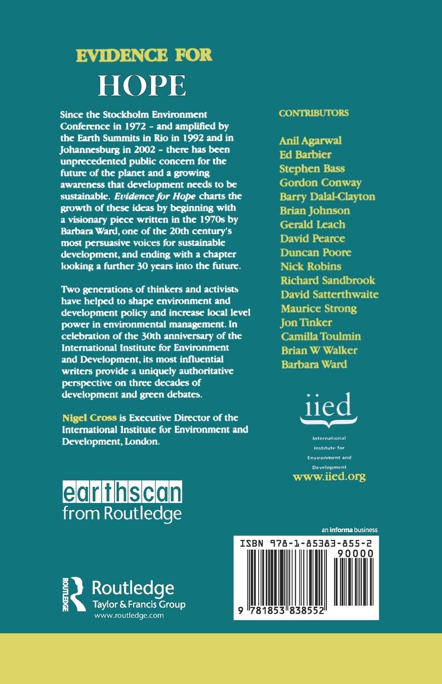 Rückseitencover Evidence for Hope