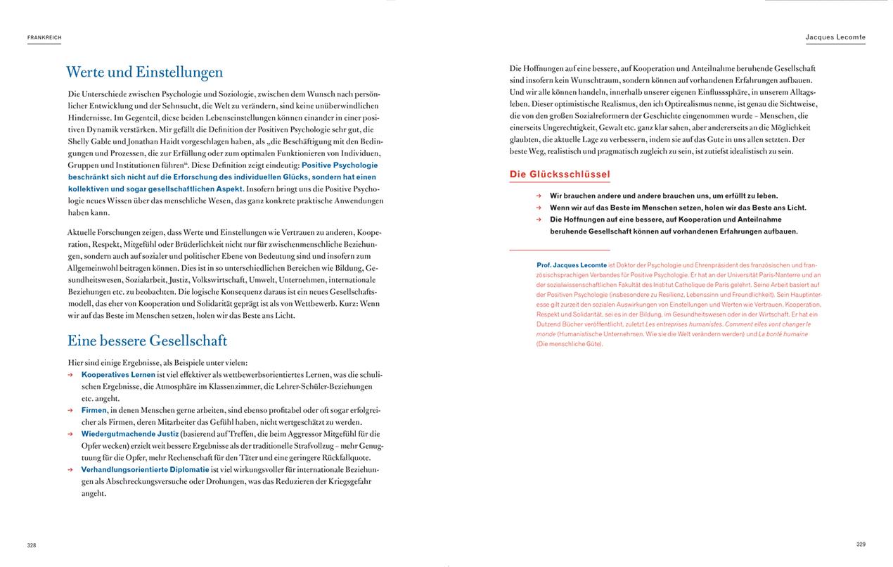 Beispielinhalt (Bild) Glück. The New World Book of Happiness
