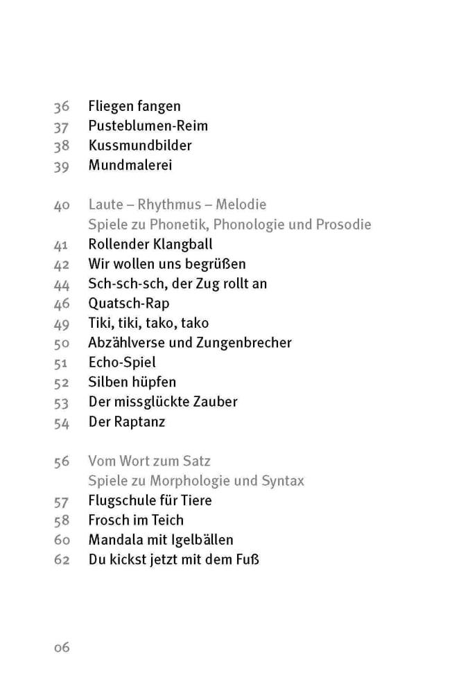 Beispielinhalt (Bild) Die 50 besten Spiele zur alltagsintegrierten Sprachbildung