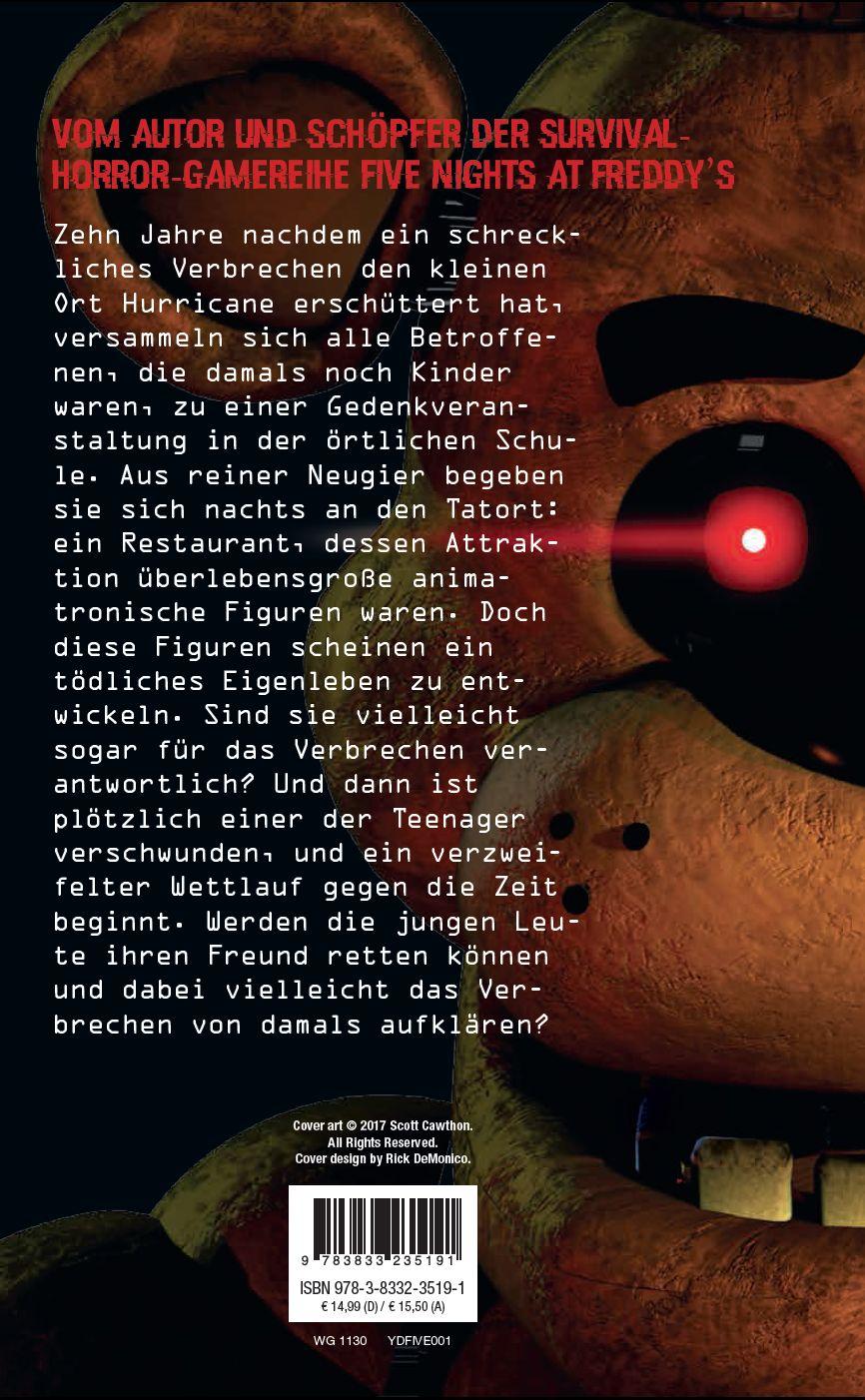 Rückseitencover Five Nights at Freddy's: Die silbernen Augen