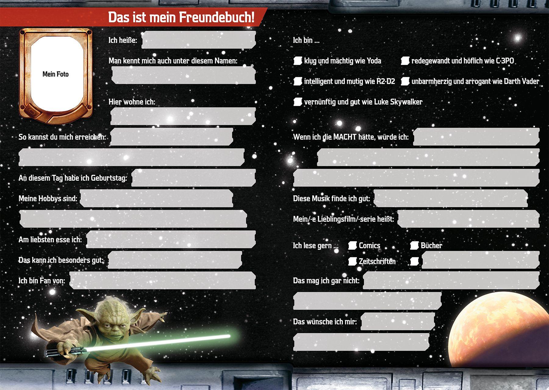 Beispielinhalt (Bild) Star Wars Freundebuch: Meine Freunde