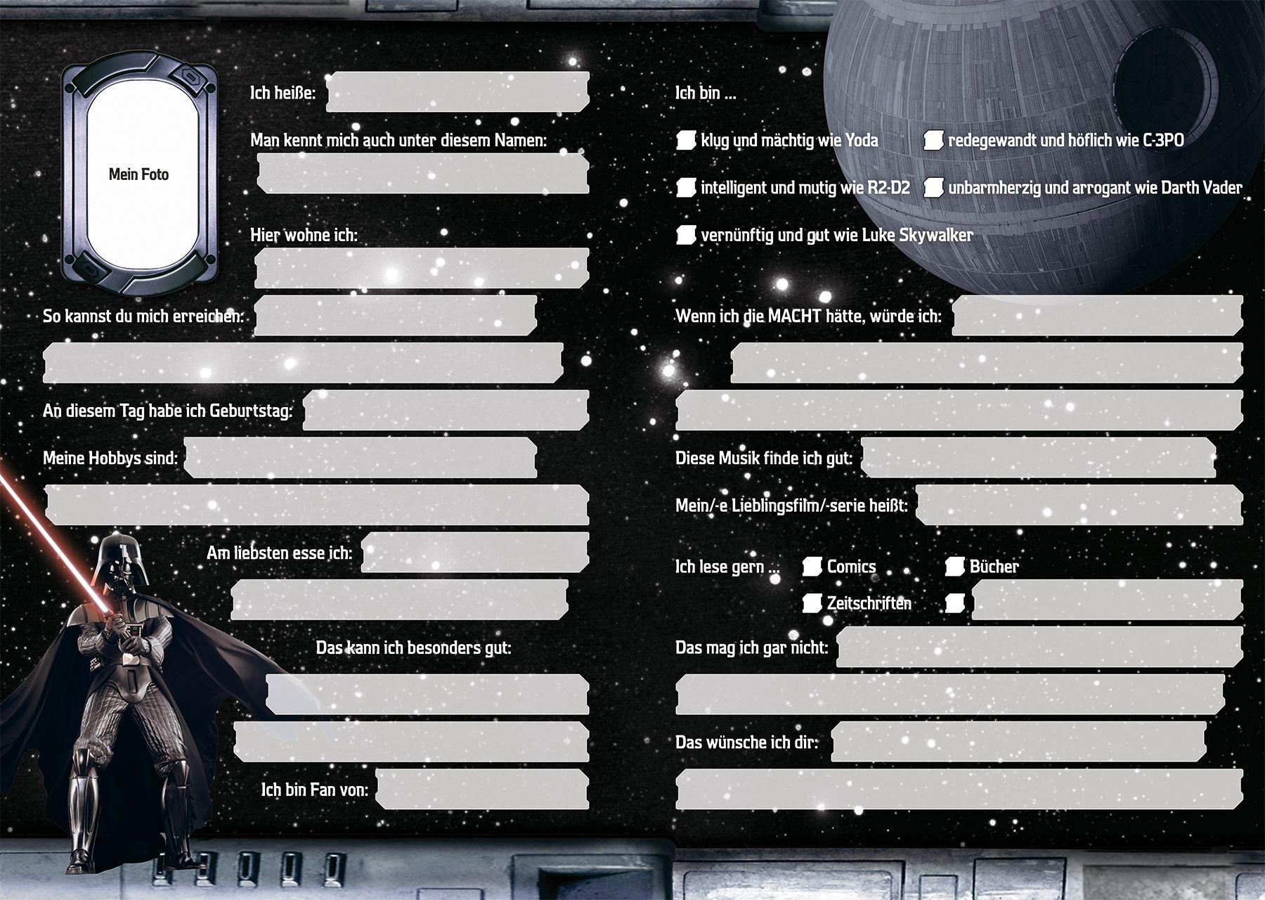 Beispielinhalt (Bild) Star Wars Freundebuch: Meine Freunde
