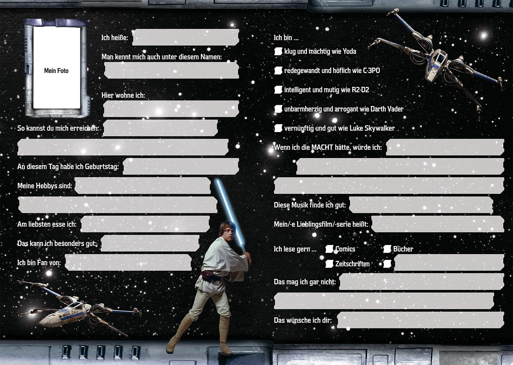 Beispielinhalt (Bild) Star Wars Freundebuch: Meine Freunde