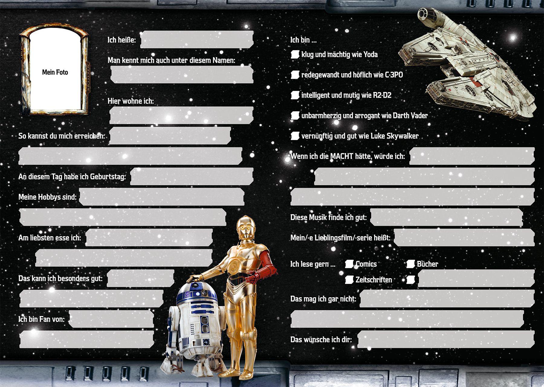 Beispielinhalt (Bild) Star Wars Freundebuch: Meine Freunde