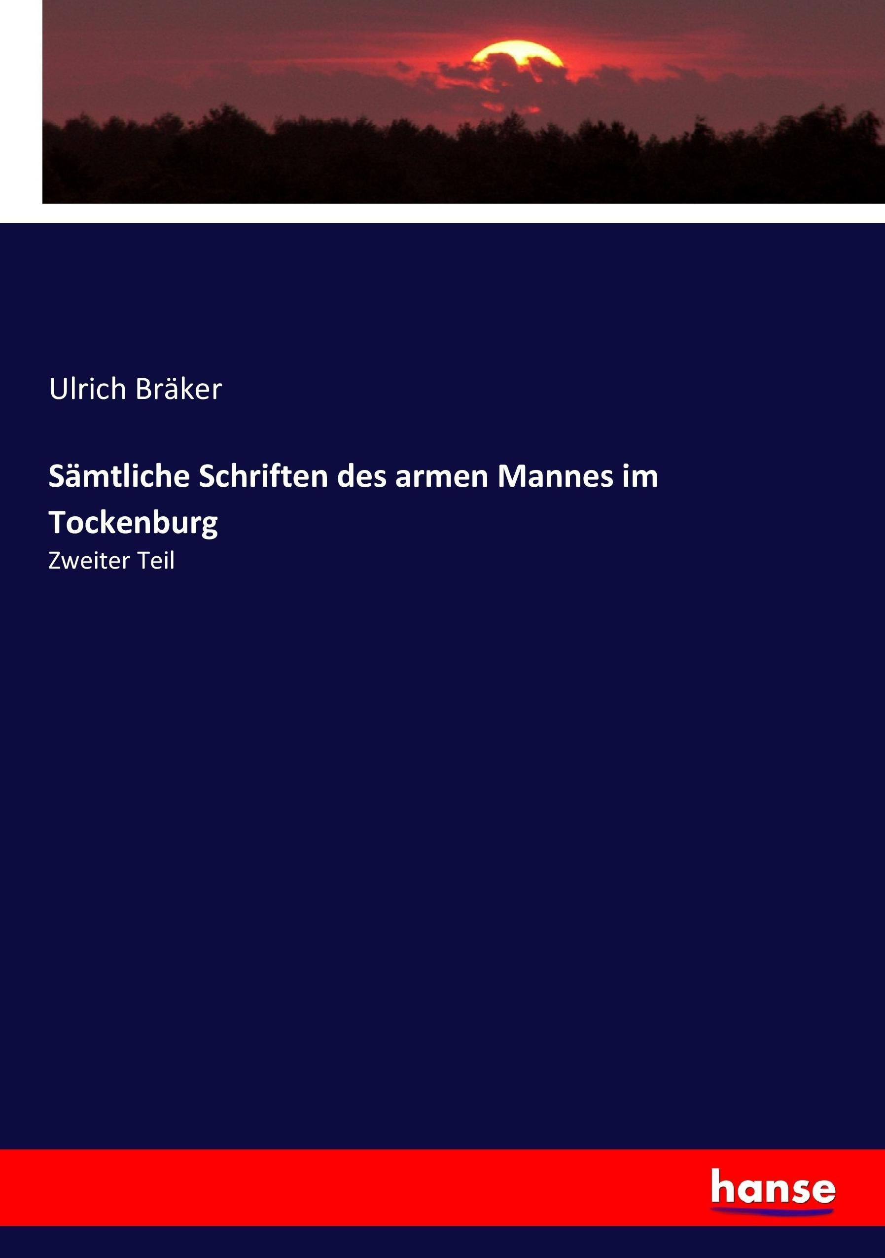 Vorderes Coverbild Sämtliche Schriften des armen Mannes im Tockenburg