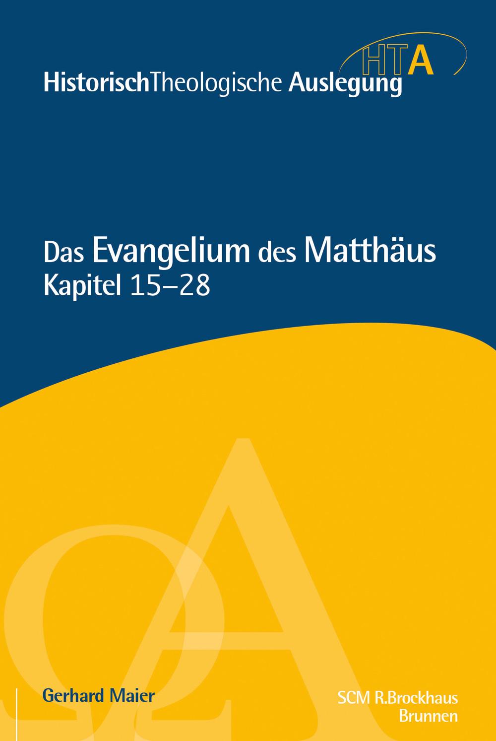 Vorderes Coverbild Matthäus Kapitel 15-28