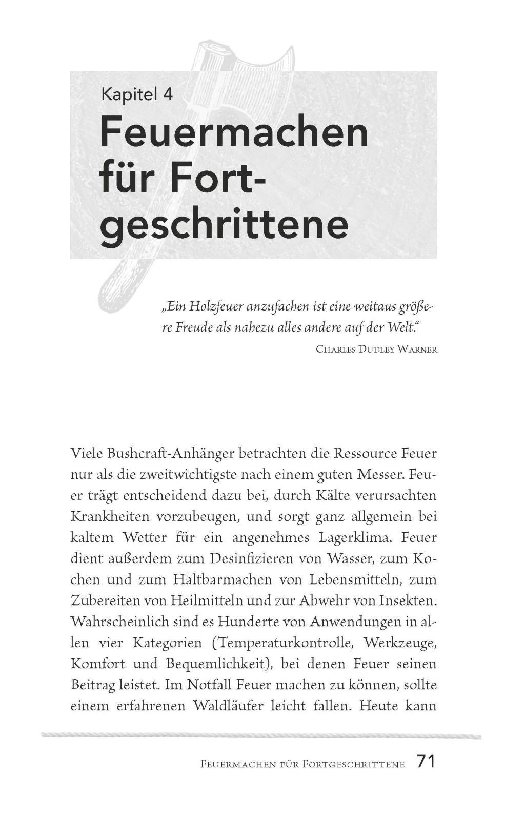 Beispielinhalt (Bild) Advanced Bushcraft - Überleben in der Wildnis