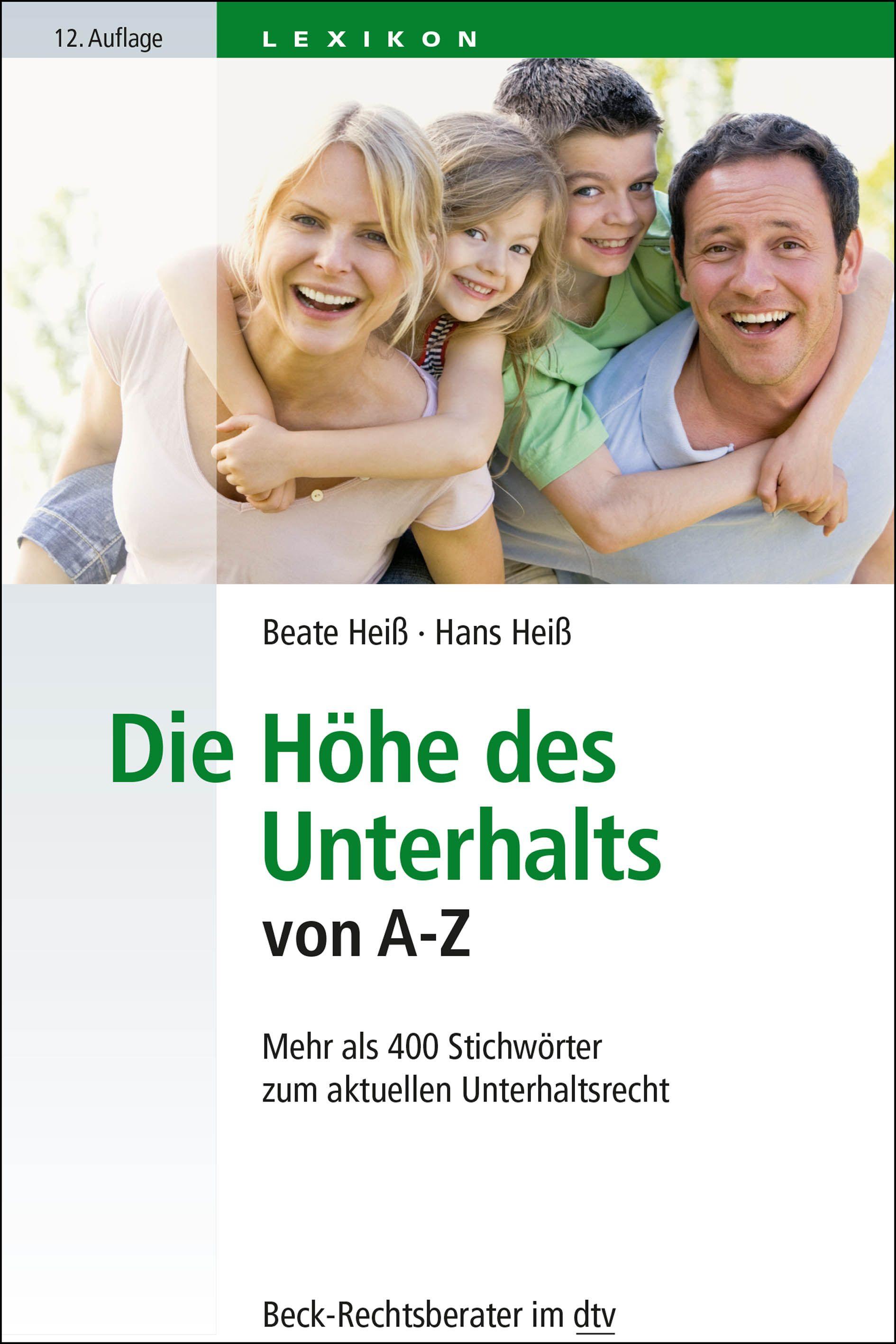 Vorderes Coverbild Die Höhe des Unterhalts von A-Z
