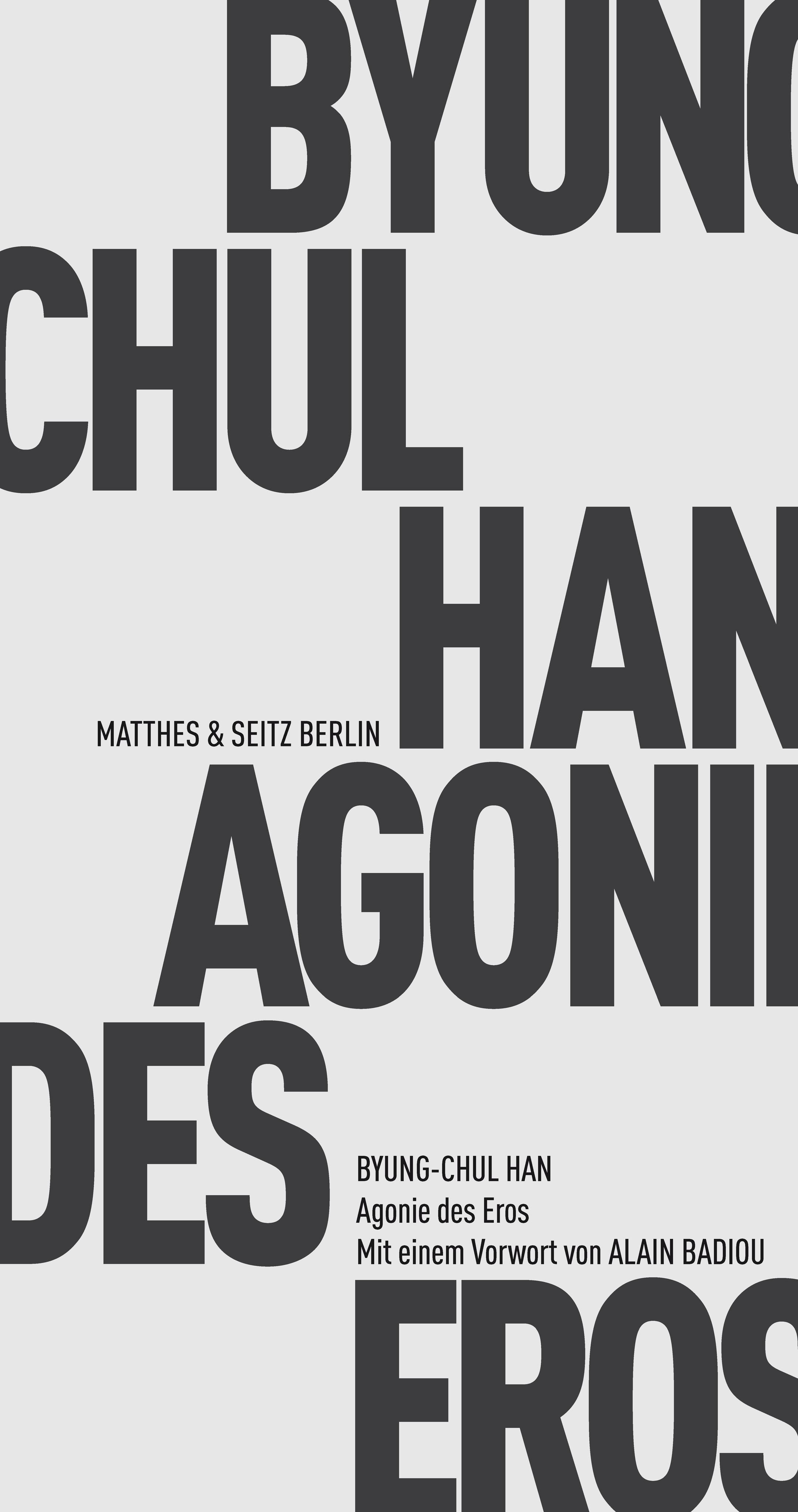 Vorderes Coverbild Agonie des Eros