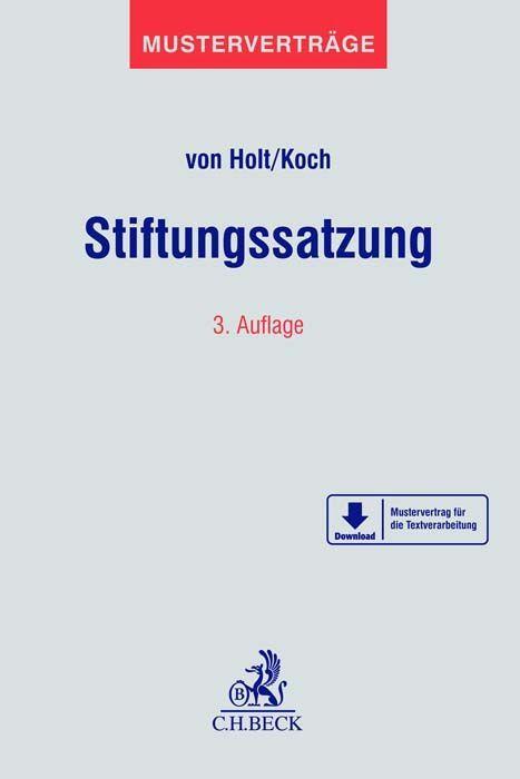 Vorderes Coverbild Stiftungssatzung