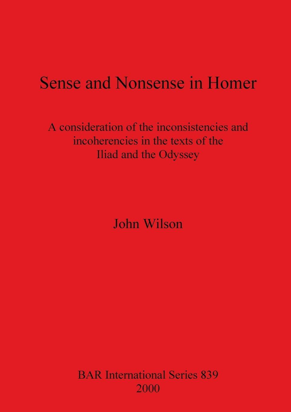 Vorderes Coverbild Sense and Nonsense in Homer