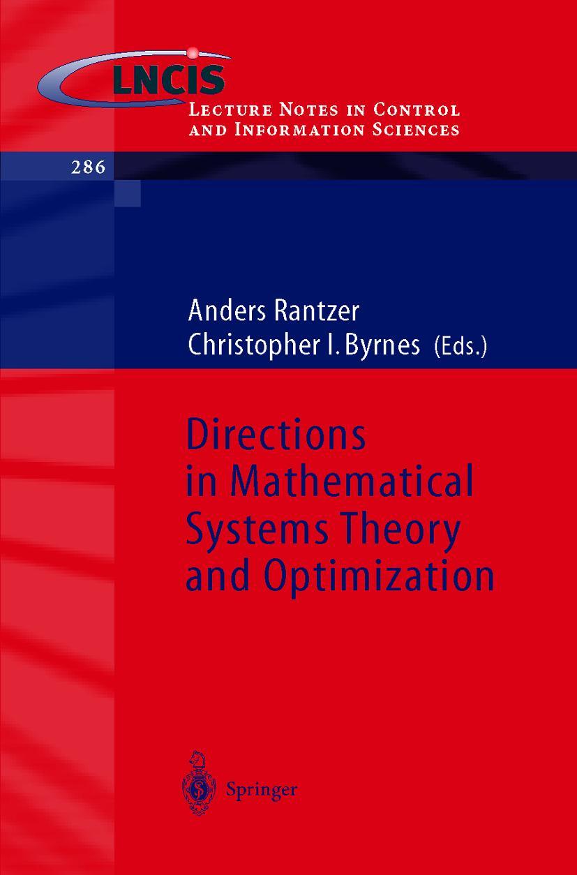 Vorderes Coverbild Directions in Mathematical Systems Theory and Optimization