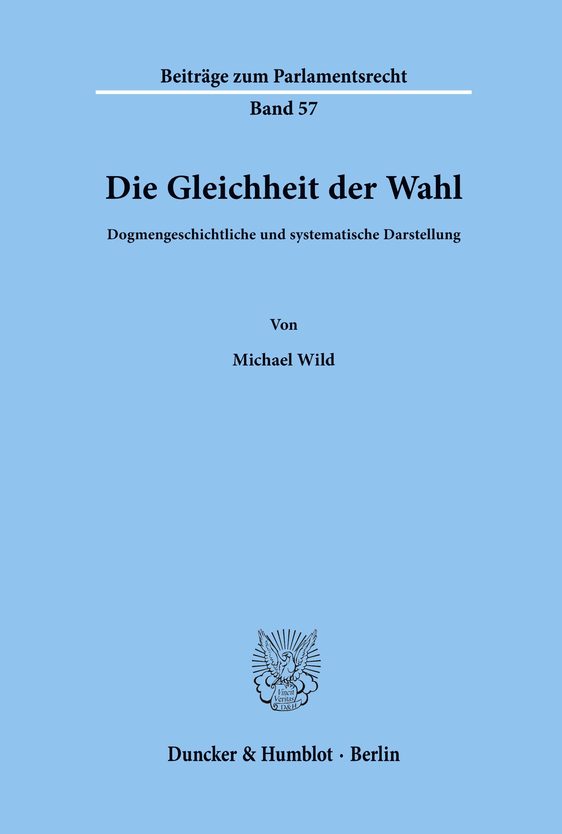Vorderes Coverbild Die Gleichheit der Wahl.