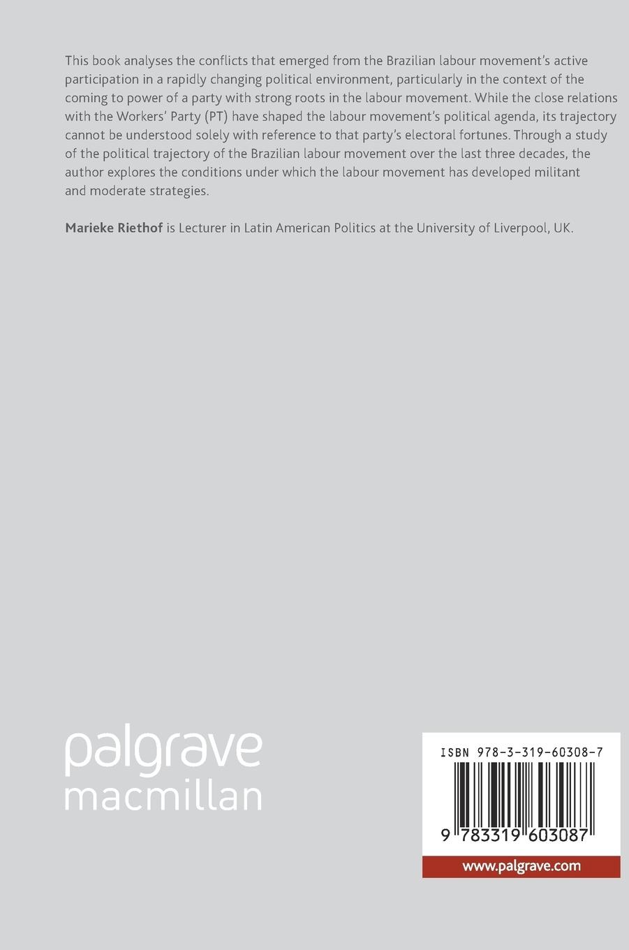 Rückseitencover Labour Mobilization, Politics and Globalization in Brazil