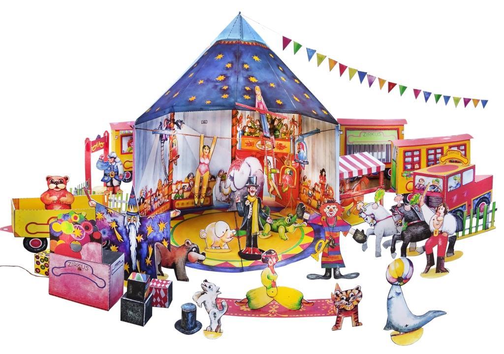 Beispielinhalt (Bild) Zirkus Bastelbogen