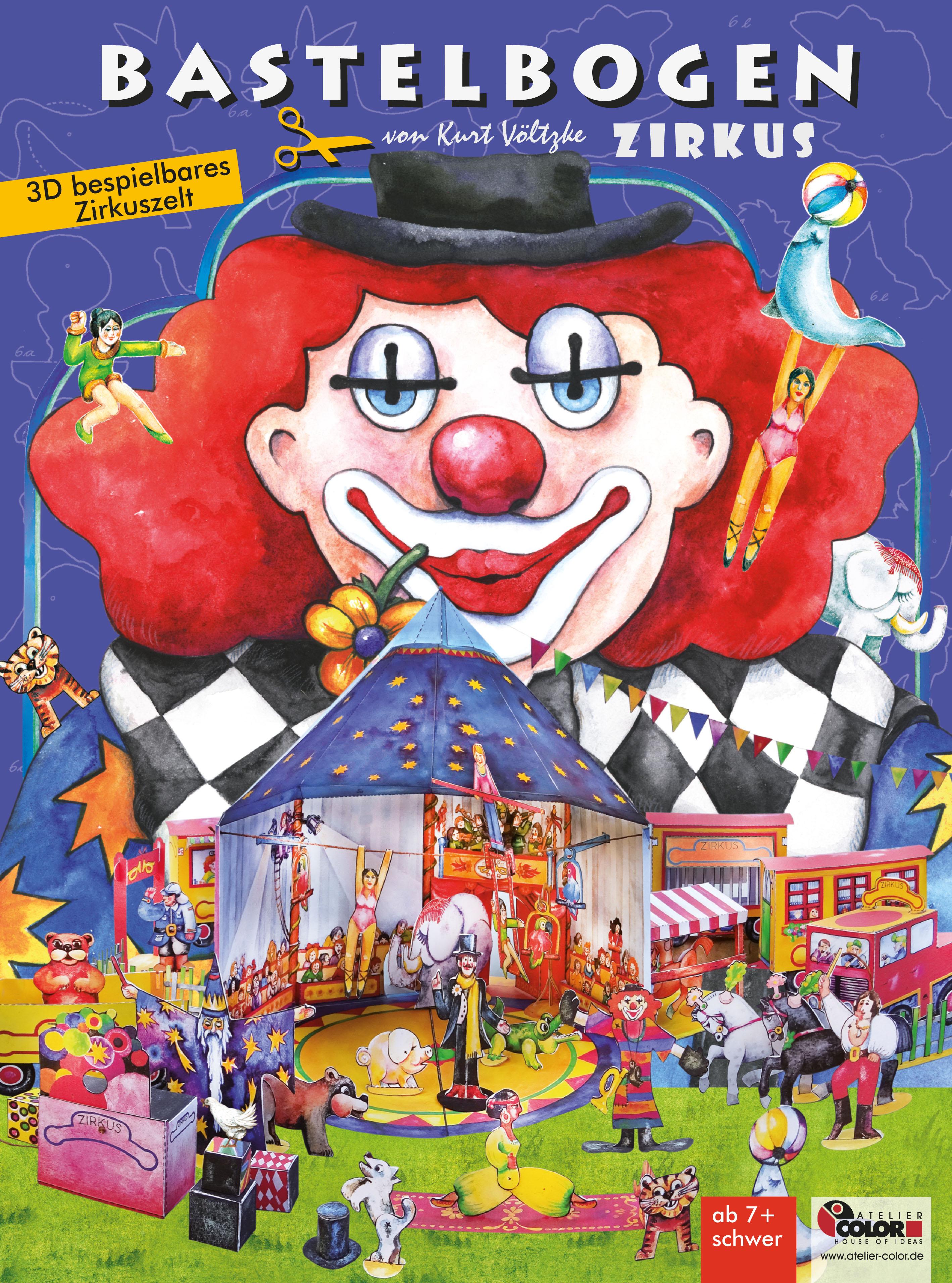 Vorderes Coverbild Zirkus Bastelbogen