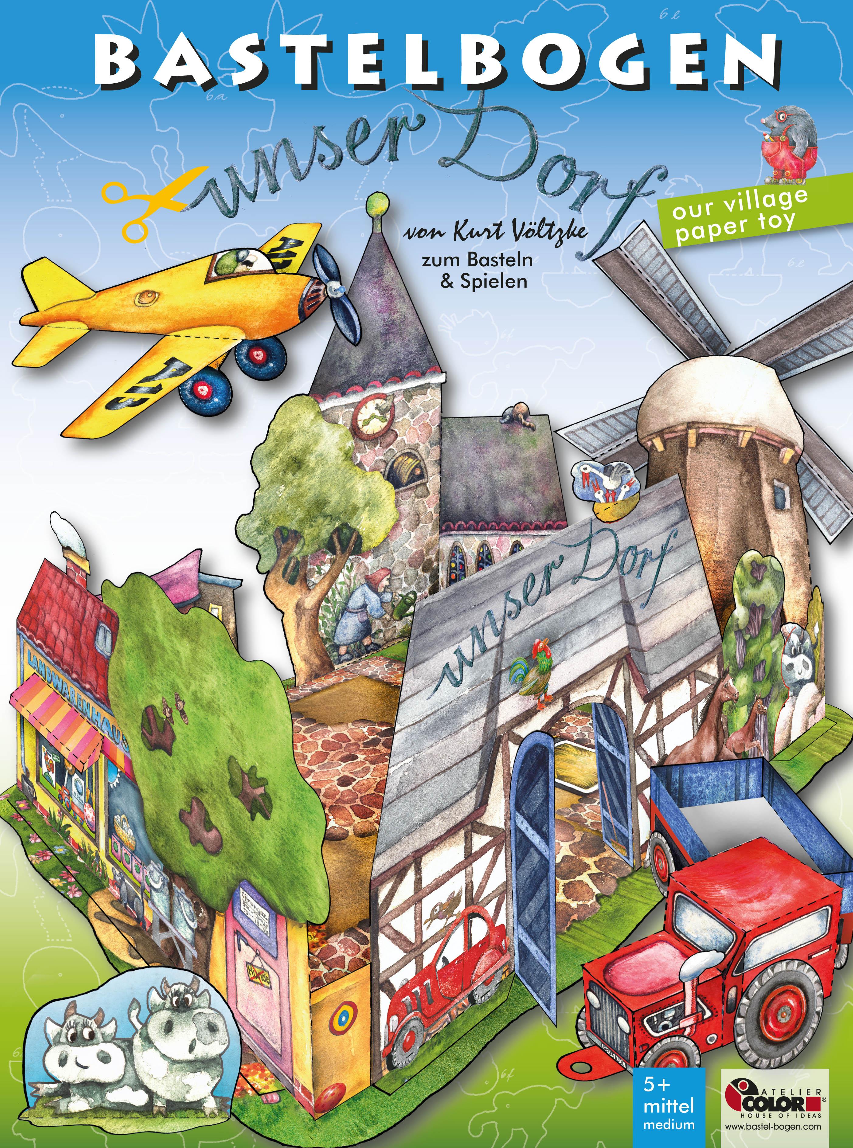 Vorderes Coverbild Unser Dorf Bastelbogen