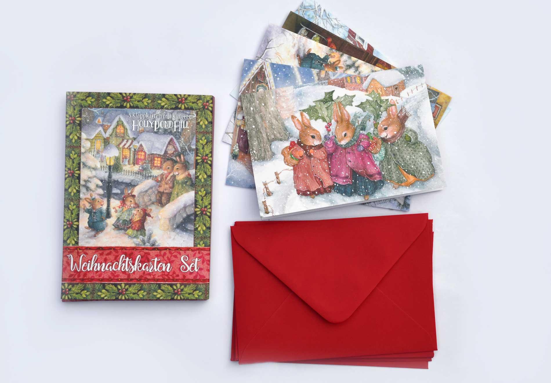 Beispielinhalt (Bild) Frohe Weihnachten! Weihnachtskarten-Set
