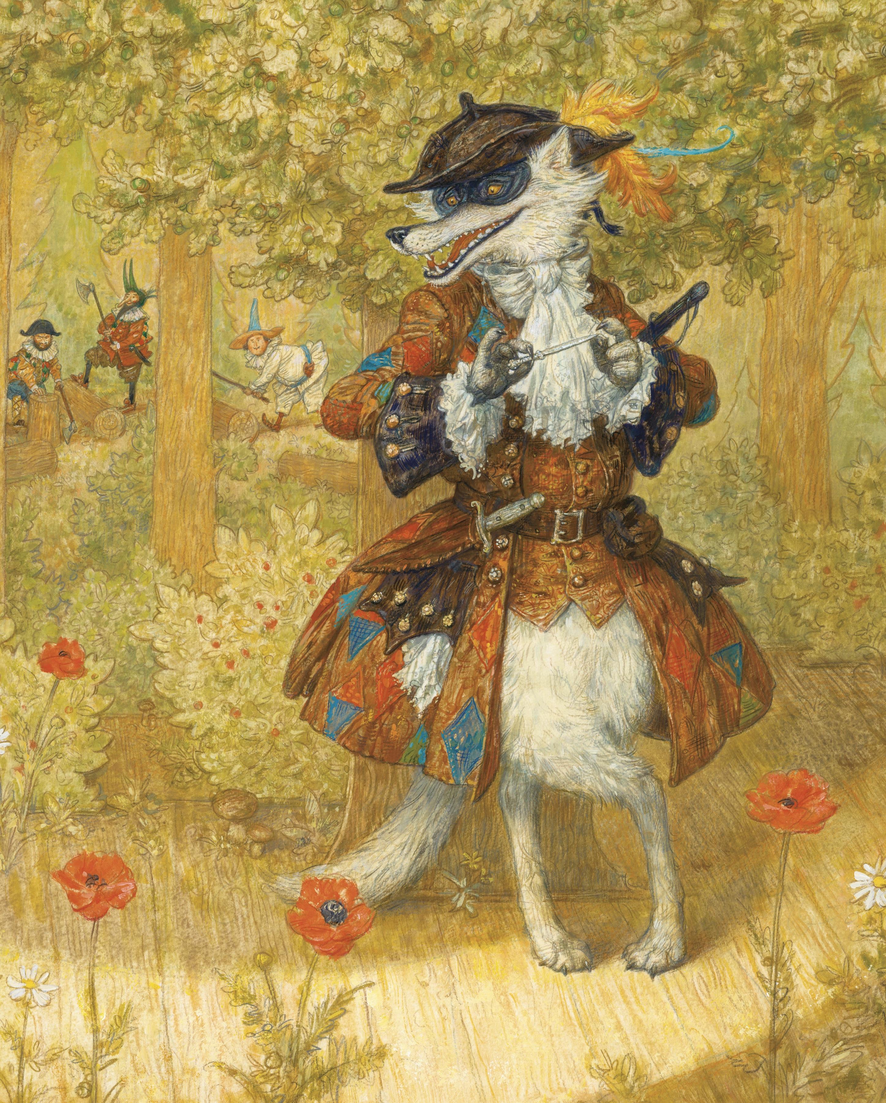 Beispielinhalt (Bild) Rotkäppchen und der Wolf