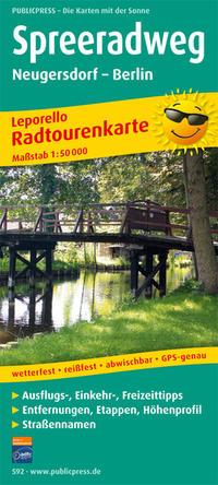 Vorderes Coverbild Radwanderkarte Spreeradweg 1 : 50 000