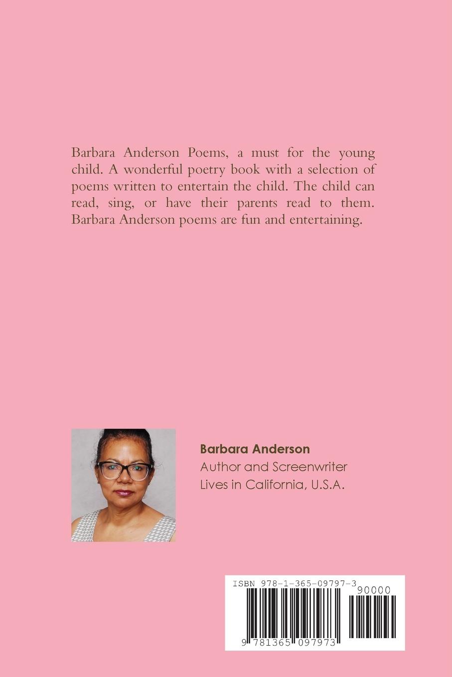 Rückseitencover Barbara Anderson Poems