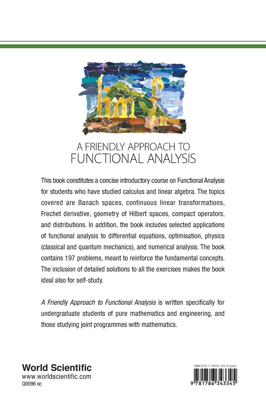 Rückseitencover FRIENDLY APPROACH TO FUNCTIONAL ANALYSIS, A