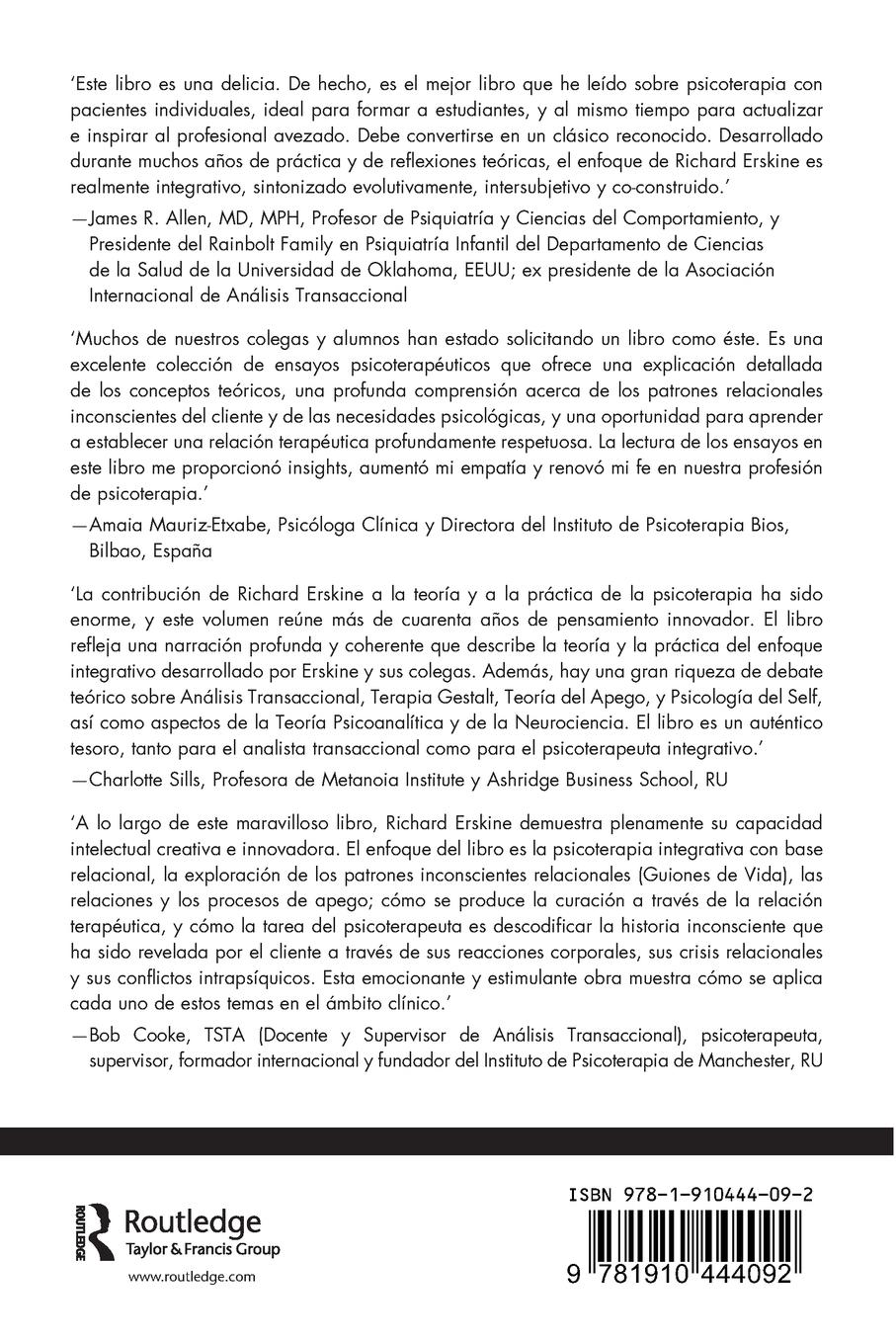 Rückseitencover Presencia Terapéutica y Patrones Relacionales