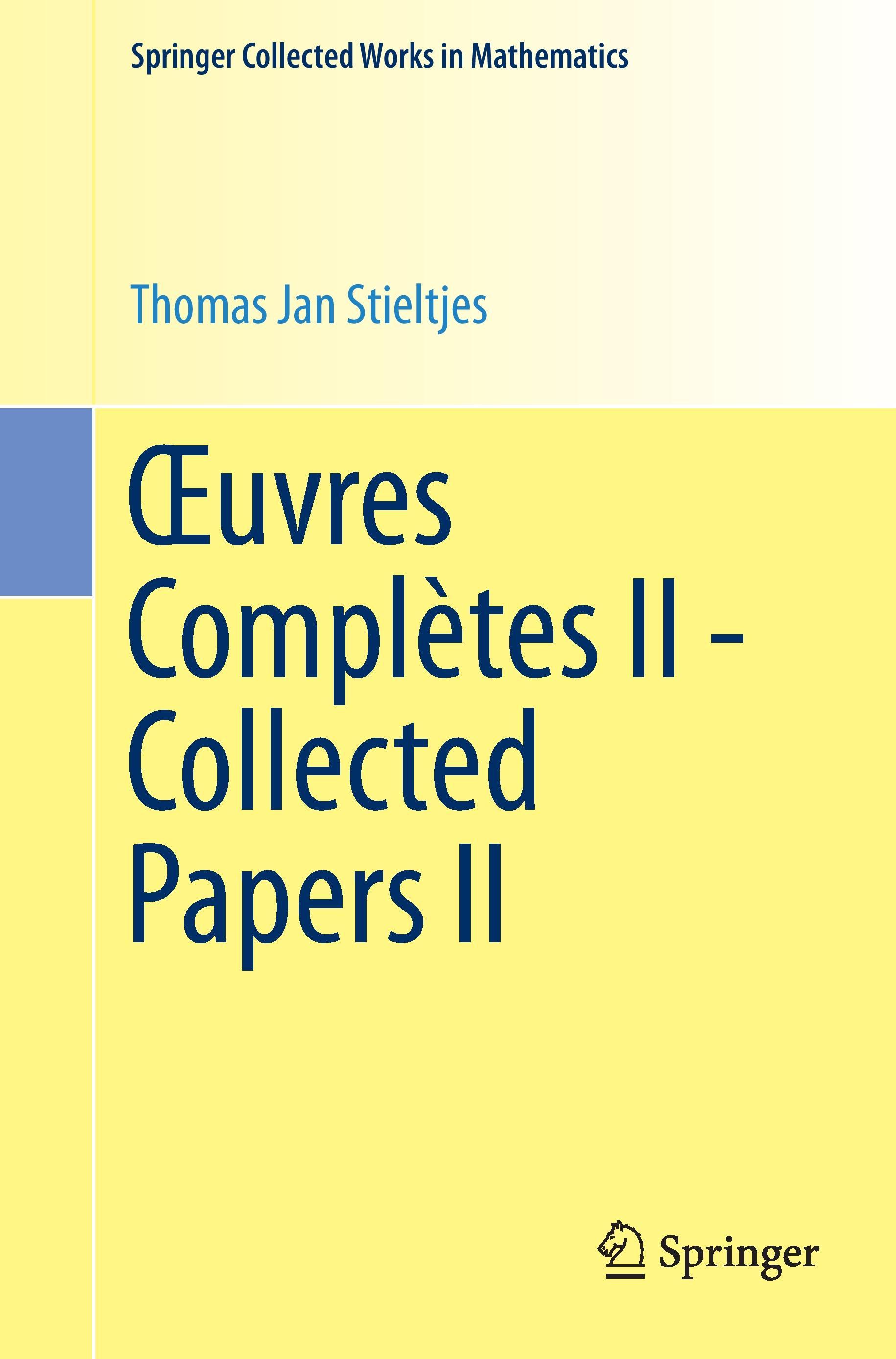 Vorderes Coverbild ¿uvres Complètes II - Collected Papers II