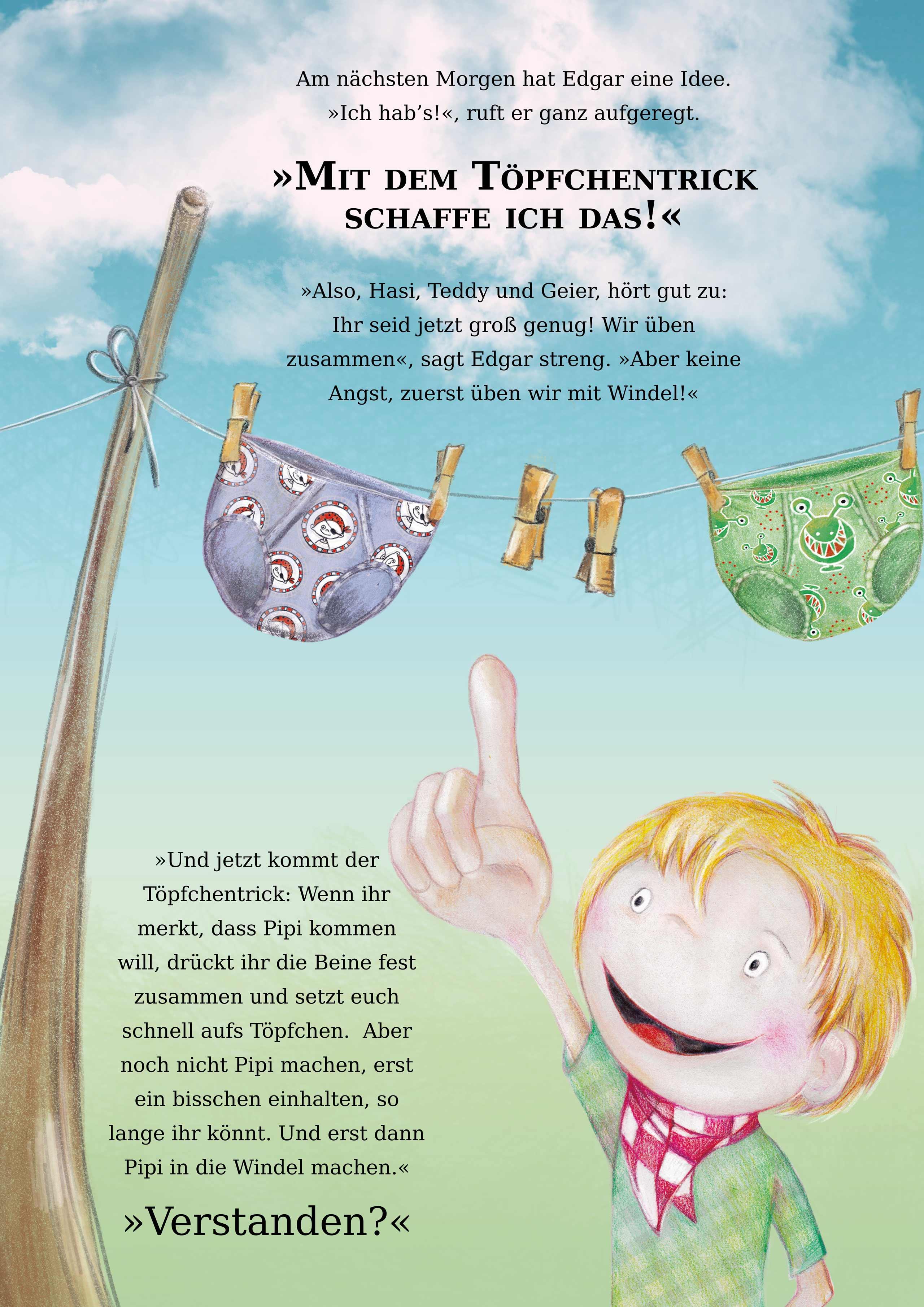Beispielinhalt (Bild) Edgar ohne Windel
