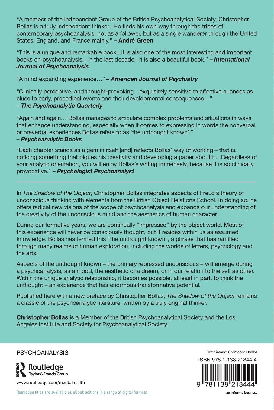 Rückseitencover The Shadow of the Object