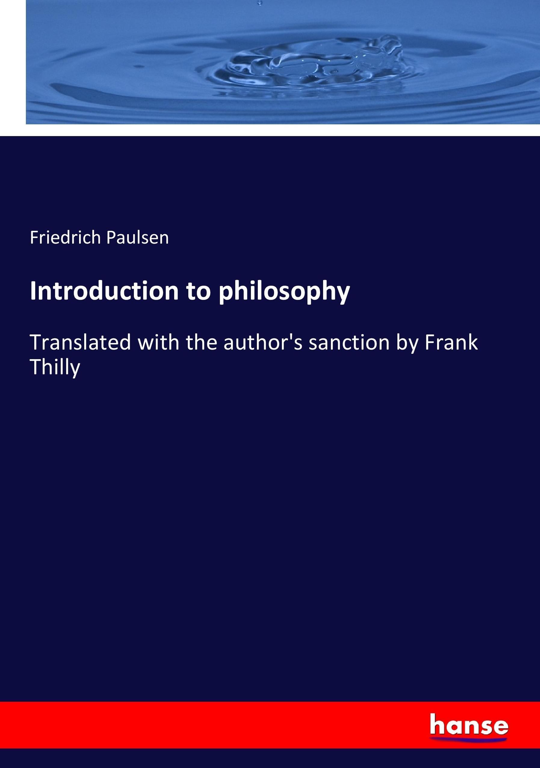Vorderes Coverbild Introduction to philosophy