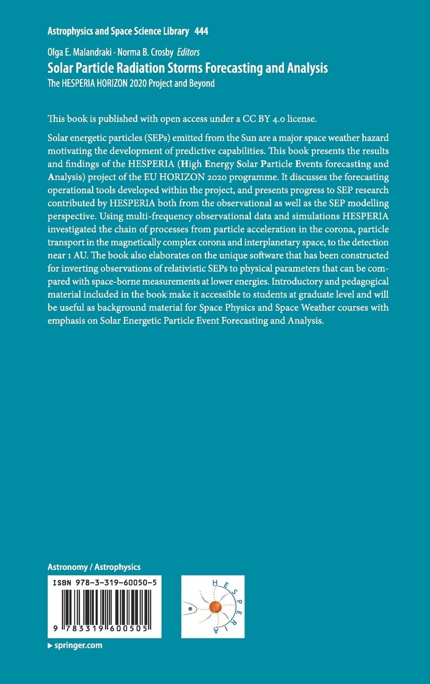 Rückseitencover Solar Particle Radiation Storms Forecasting and Analysis