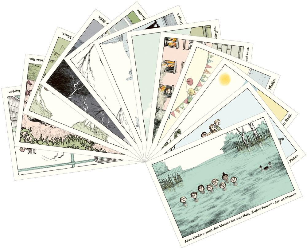 Vorderes Coverbild Alle Kinder gemischtes Postkartenset mit 12 Motiven