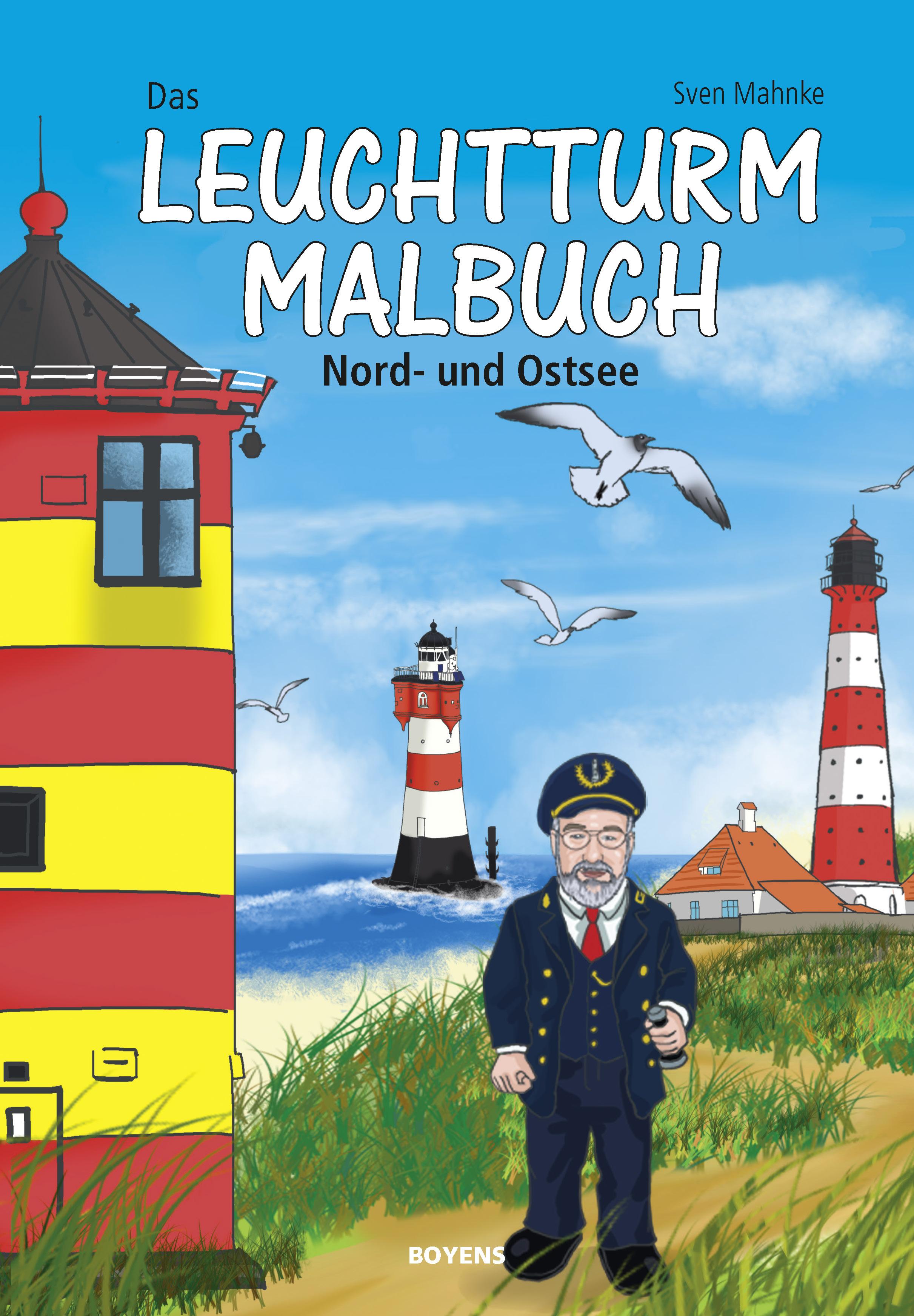 Vorderes Coverbild Das Leuchtturm-Malbuch