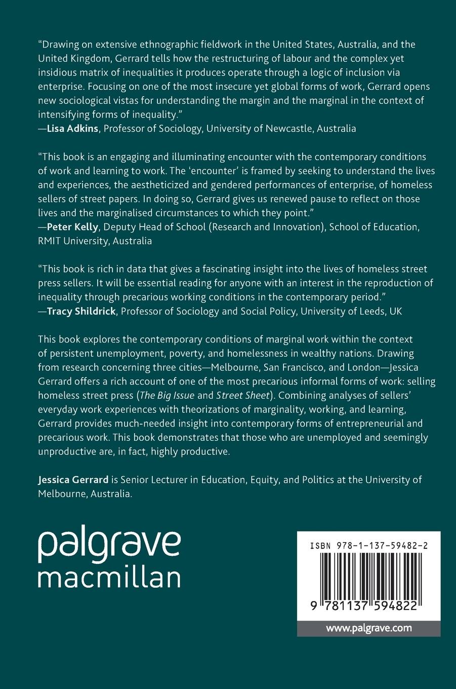 Rückseitencover Precarious Enterprise on the Margins