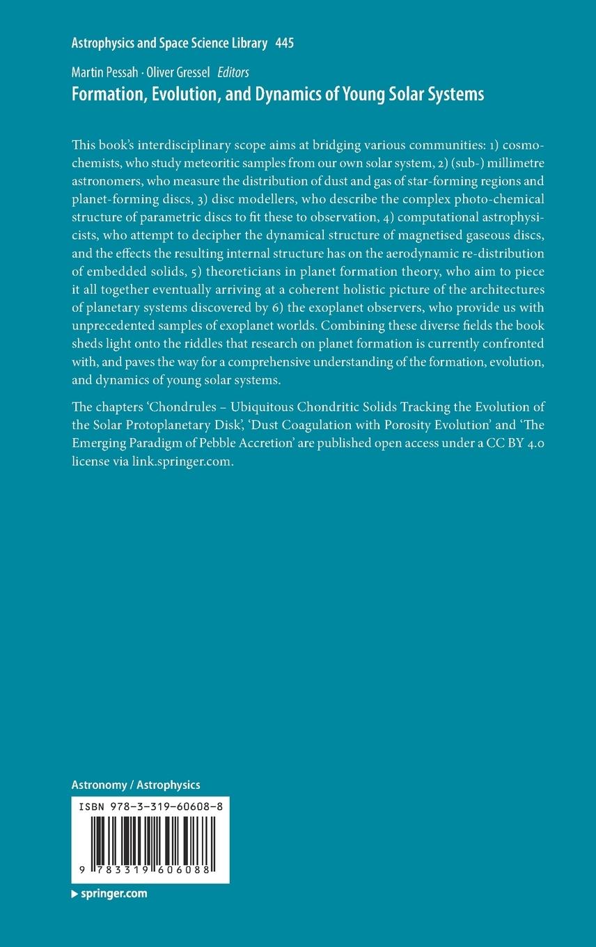 Rückseitencover Formation, Evolution, and Dynamics of Young Solar Systems