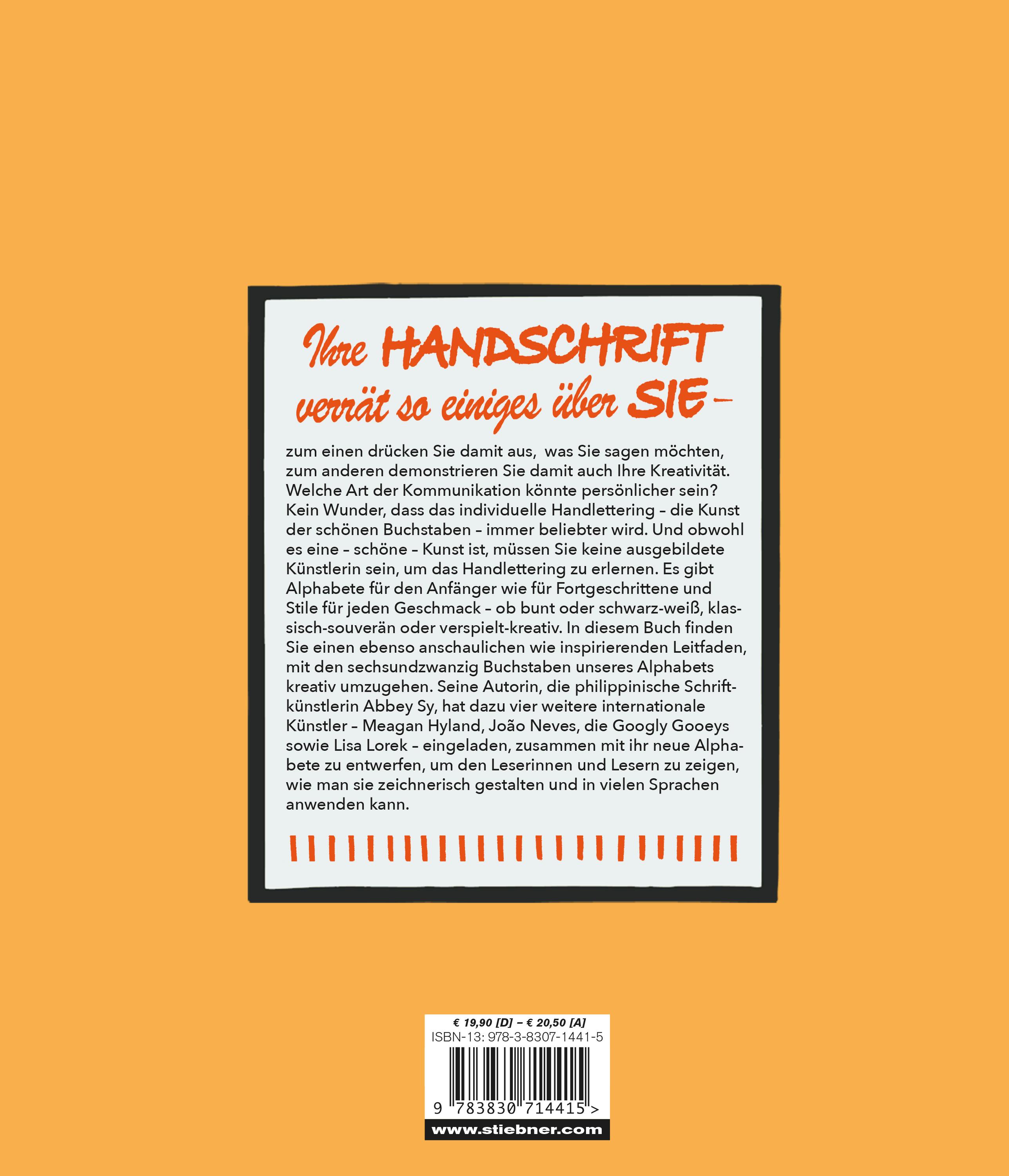 Rückseitencover Hand Lettering A-Z