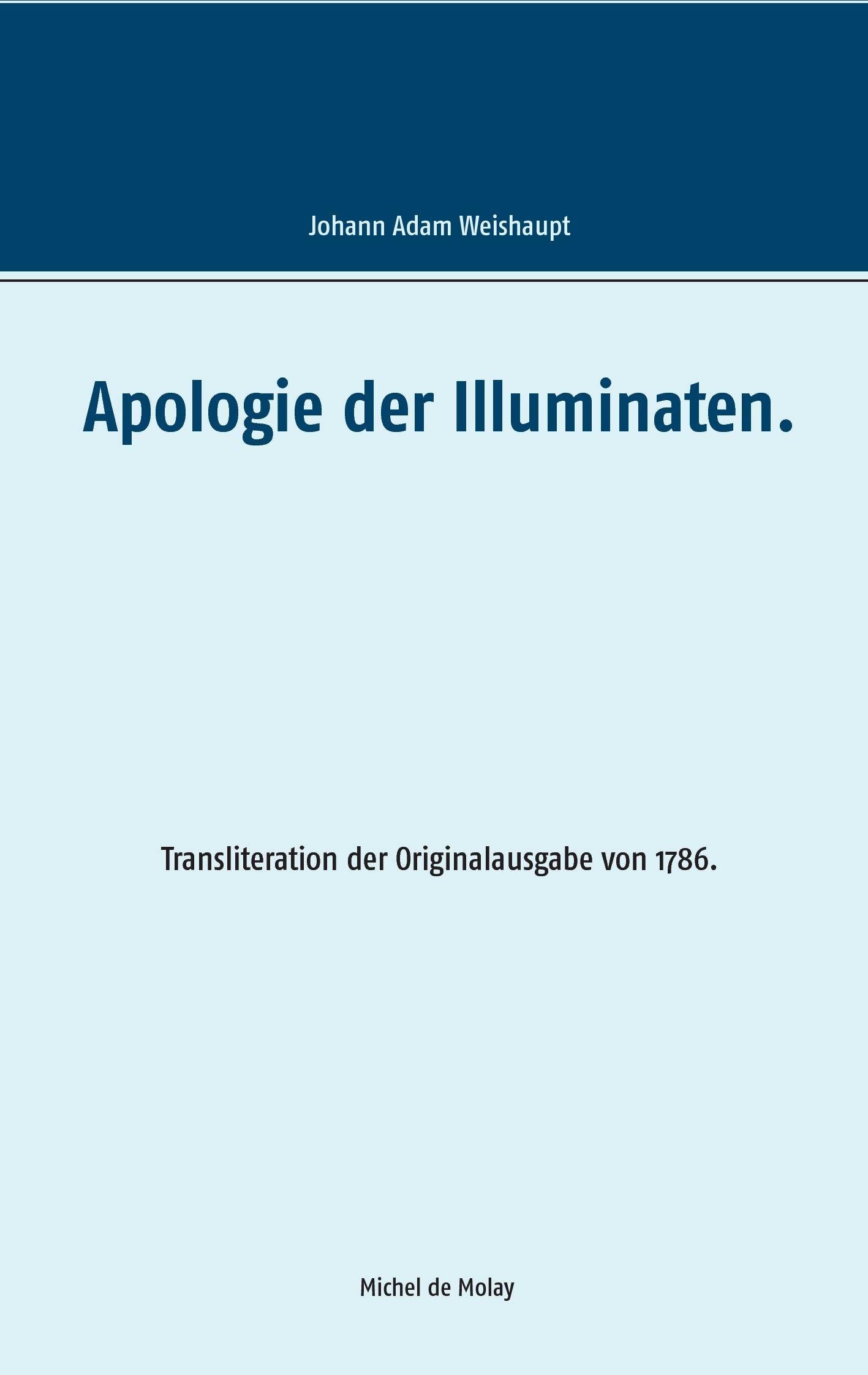 Vorderes Coverbild Apologie der Illuminaten.