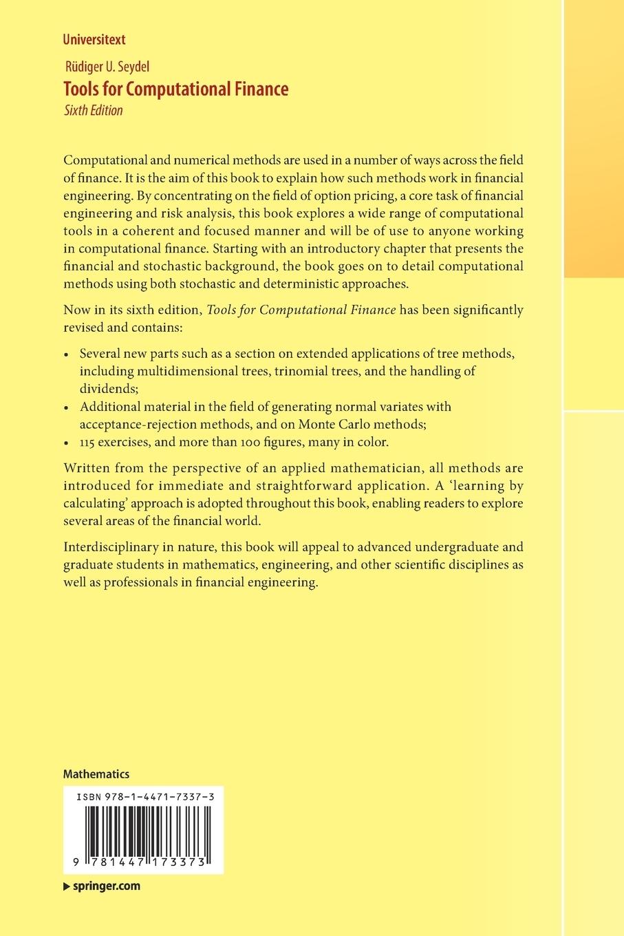 Rückseitencover Tools for Computational Finance