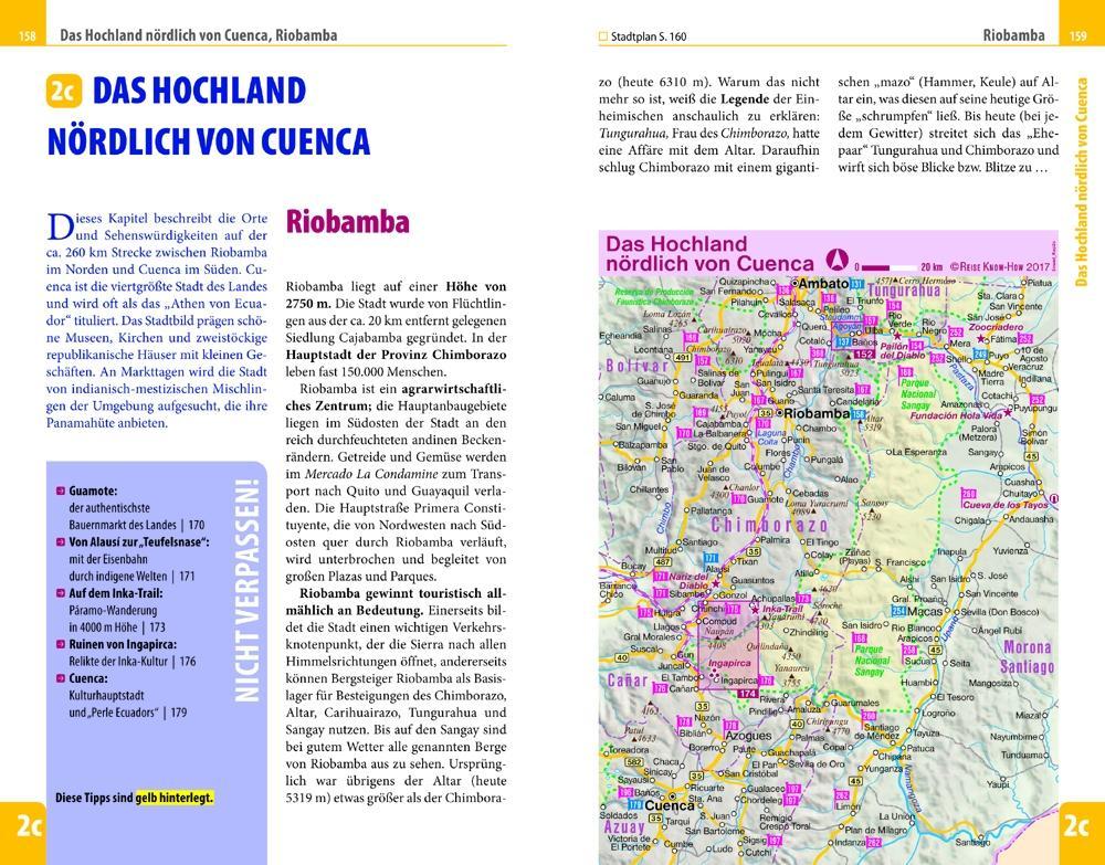 Beispielinhalt (Bild) Reise Know-How Reiseführer Ecuador mit Galápagos (mit großem Faltplan)