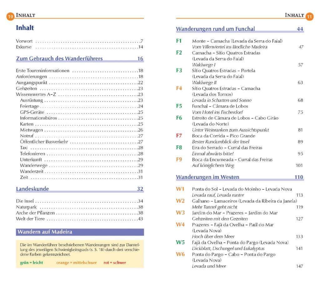 Beispielinhalt (Bild) Reise Know-How Wanderführer Madeira (50 Wandertouren)