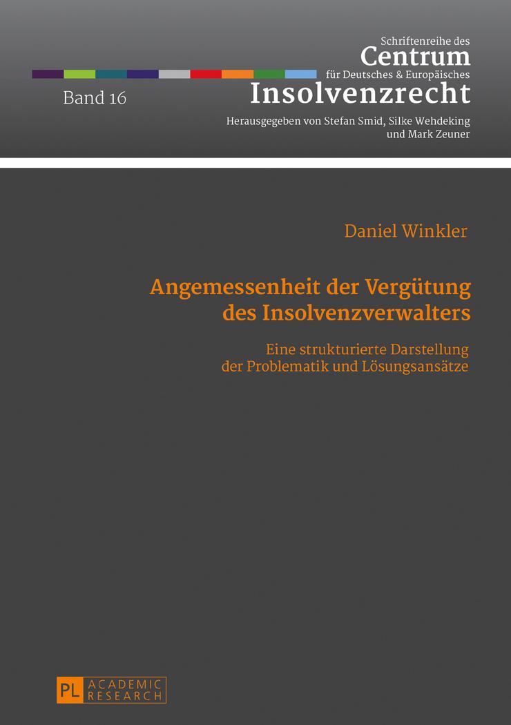 Vorderes Coverbild Angemessenheit der Vergütung des Insolvenzverwalters