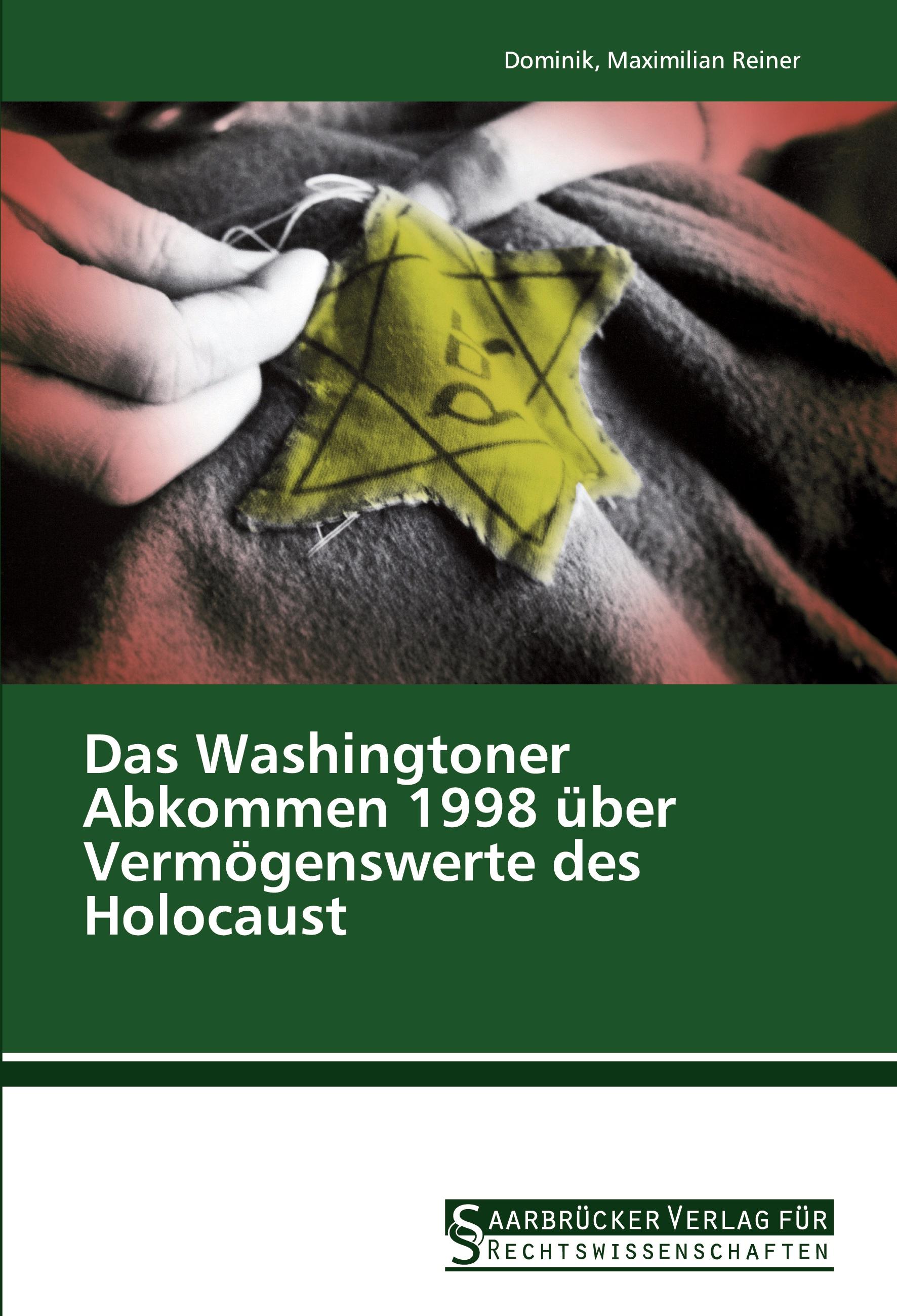 Vorderes Coverbild Das Washingtoner Abkommen 1998 über Vermögenswerte des Holocaust