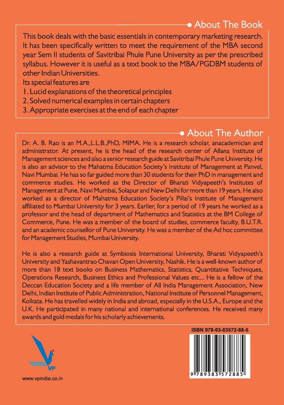 Rückseitencover Contemporary Marketing Research