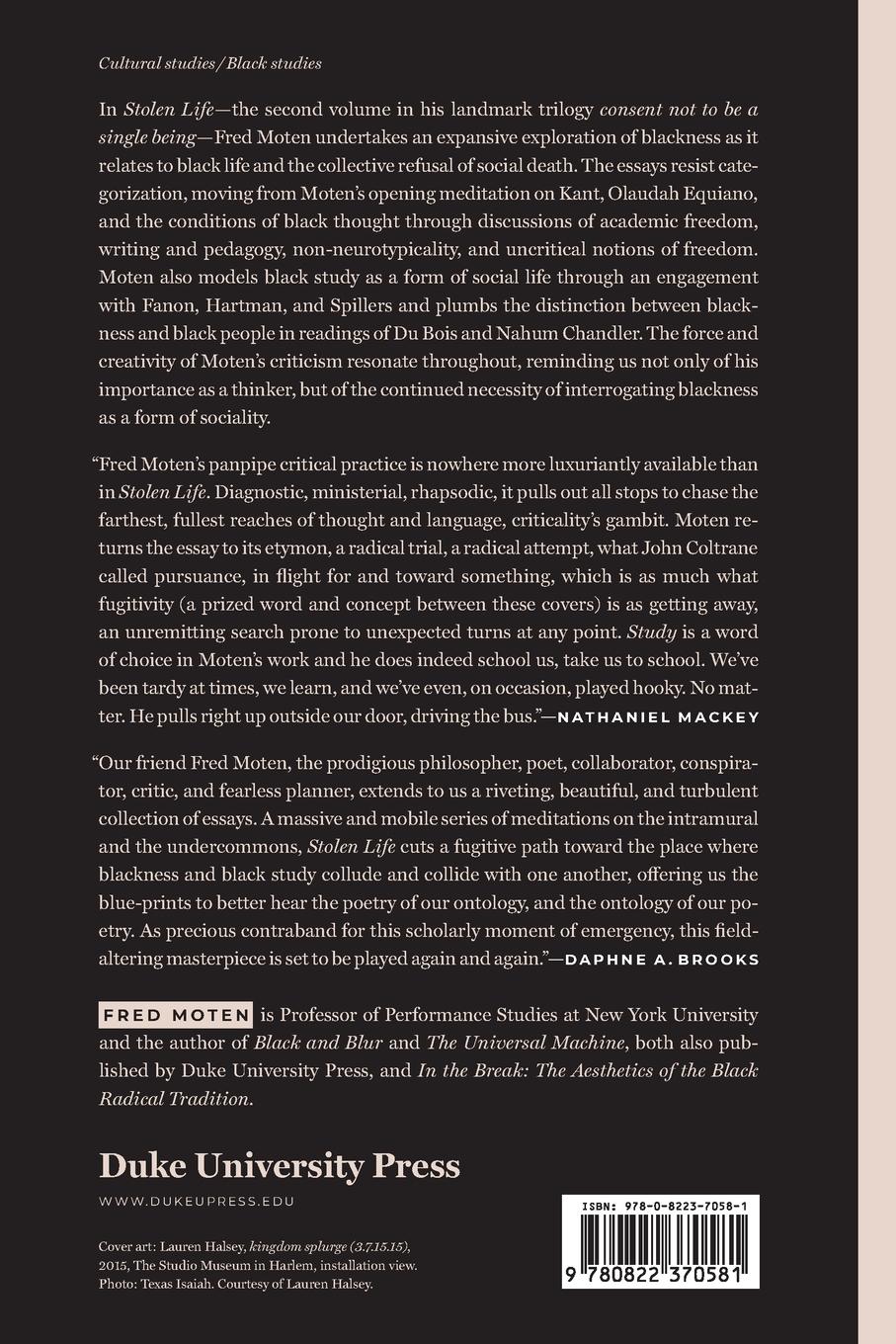 Rückseitencover Stolen Life