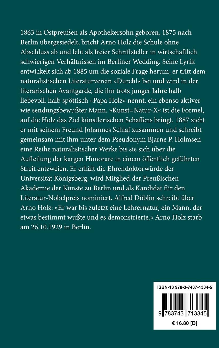 Rückseitencover Die Kunst. Ihr Wesen und ihre Gesetze