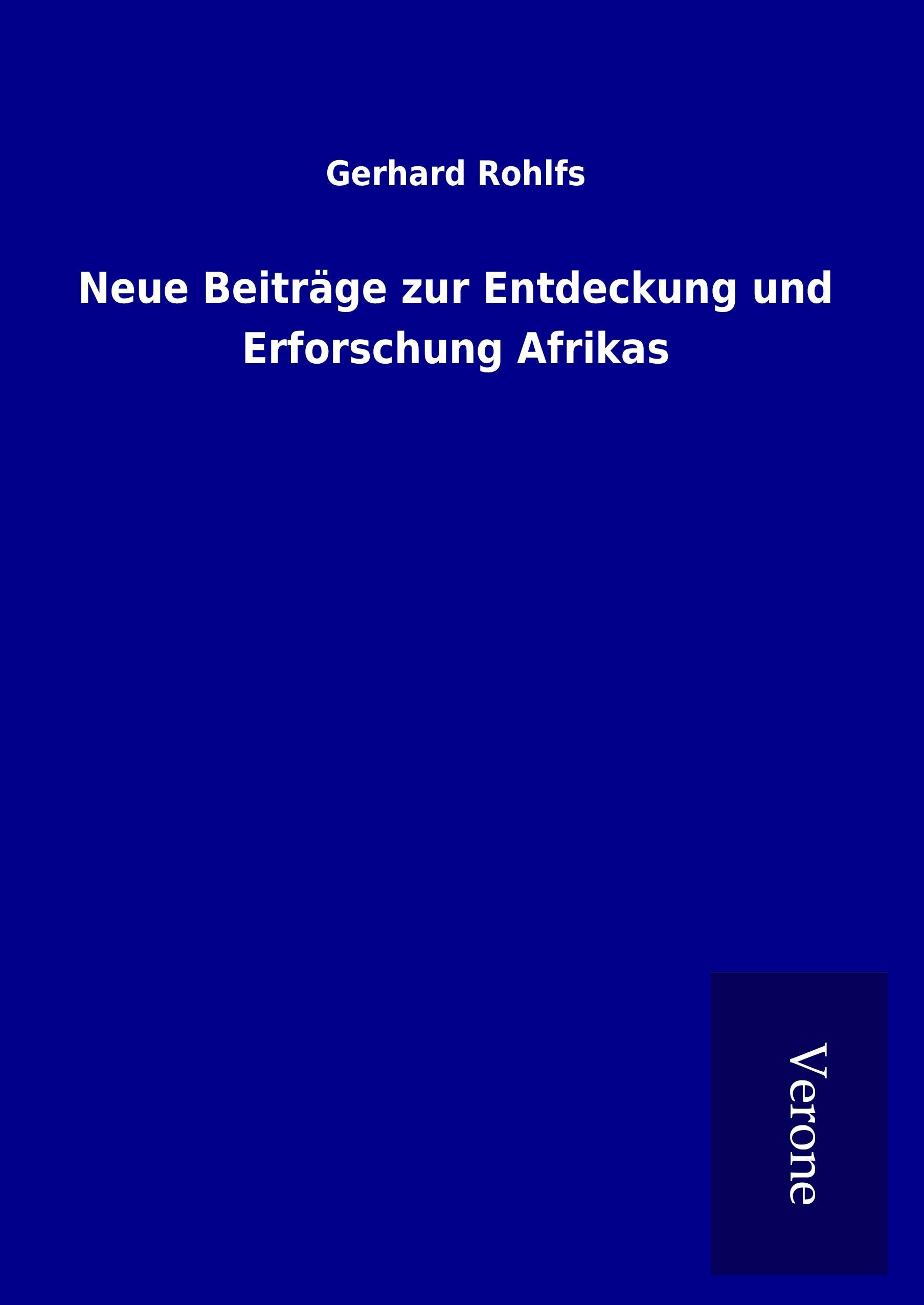 Vorderes Coverbild Neue Beiträge zur Entdeckung und Erforschung Afrikas